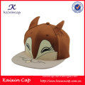 Custom brown lovely little animal pattern around snapback caps for children